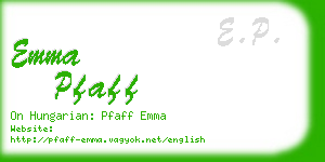 emma pfaff business card